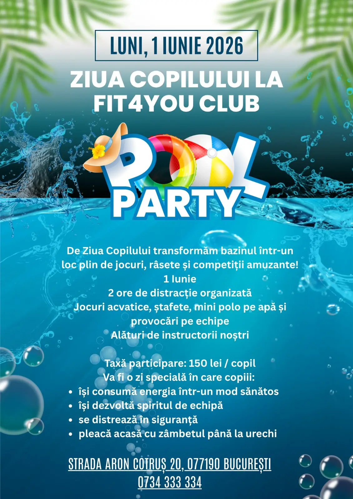 Pool Party 1 Iunie Fit4You Le Club